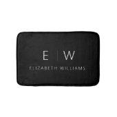 Klassisches Elegant Moderner Minimalistischer Mono Badematte (Vorderseite)