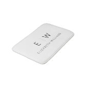 Klassisches Elegant Moderner Minimalistischer Mono Badematte (Schrägansicht)