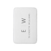 Klassisches Elegant Moderner Minimalistischer Mono Badematte (Vorderseite Vertikal)