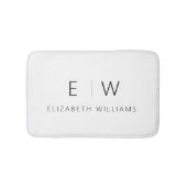Klassisches Elegant Moderner Minimalistischer Mono Badematte (Vorderseite)
