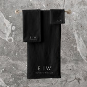 Klassisches Elegant Moderner Minimalistischer Mono Badhandtuch Set