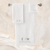 Klassisches Elegant Moderner Minimalistischer Mono Badhandtuch Set