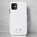 Klassisches Elegant Moderner Minimalistischer Mono Case-Mate iPhone Hülle<br><div class="desc">Steigen Sie mit unserem klassischen Elegant Modern Minimalistisch Monogram Name iPhone Case auf. Dieses sorgfältig gestaltete Gehäuse verbindet zeitlose Eleganz mit zeitgemäßem Minimalismus. Er ist perfekt gestaltet und schützt nicht nur Ihr Gerät, sondern fügt auch eine Touch personalisierten Stils hinzu. Die Optionen für die Anpassung von Monogrammen und Namen machen...</div>