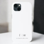 Klassisches Elegant Moderner Minimalistischer Mono Case-Mate iPhone Hülle<br><div class="desc">Steigen Sie mit unserem klassischen Elegant Modern Minimalistisch Monogram Name iPhone Case auf. Dieses sorgfältig gestaltete Gehäuse verbindet zeitlose Eleganz mit zeitgemäßem Minimalismus. Er ist perfekt gestaltet und schützt nicht nur Ihr Gerät, sondern fügt auch eine Touch personalisierten Stils hinzu. Die Optionen für die Anpassung von Monogrammen und Namen machen...</div>