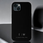 Klassisches Elegant Moderner Minimalistischer Mono Case-Mate iPhone Hülle<br><div class="desc">Steigen Sie mit unserem klassischen Elegant Modern Minimalistisch Monogram Name iPhone Case auf. Dieses sorgfältig gestaltete Gehäuse verbindet zeitlose Eleganz mit zeitgemäßem Minimalismus. Er ist perfekt gestaltet und schützt nicht nur Ihr Gerät, sondern fügt auch eine Touch personalisierten Stils hinzu. Die Optionen für die Anpassung von Monogrammen und Namen machen...</div>