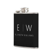 Klassisches Elegant Moderner Minimalistischer Mono Flachmann (Links)