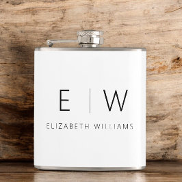 Klassisches Elegant Moderner Minimalistischer Mono Flachmann