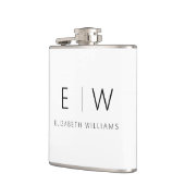 Klassisches Elegant Moderner Minimalistischer Mono Flachmann (Links)