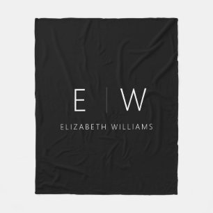 Klassisches Elegant Moderner Minimalistischer Mono Fleecedecke