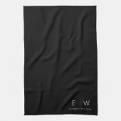 Klassisches Elegant Moderner Minimalistischer Mono Geschirrtuch (Vertikal)