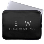 Klassisches Elegant Moderner Minimalistischer Mono Laptopschutzhülle (Vorderseite)