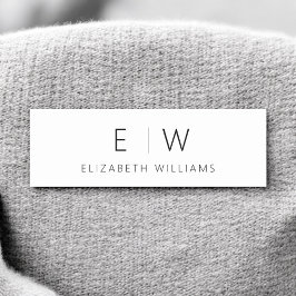 Klassisches Elegant Moderner Minimalistischer Mono Namensschild