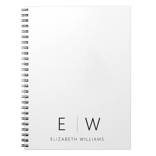 Klassisches Elegant Moderner Minimalistischer Mono Notizblock (Vorderseite)