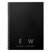 Klassisches Elegant Moderner Minimalistischer Mono Notizblock (Vorderseite)