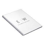 Klassisches Elegant Moderner Minimalistischer Mono Notizblock (Rechte Seite)