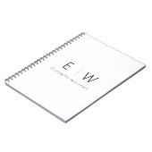 Klassisches Elegant Moderner Minimalistischer Mono Notizblock (Linke Seite)