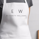 Klassisches Elegant Moderner Minimalistischer Mono Schürze<br><div class="desc">Erleben Sie kulinarische Erlebnisse mit unserer klassischen Elegant Moderne Minimalistische Monogram Name Cooking Schürze. Diese Küche ist unverzichtbar und vereint zeitlose Eleganz mit zeitgemäßem Minimalismus. Diese Schürze ist nicht nur ein praktisches Accessoire, sondern auch eine persönliche Note. Mit der individuell anpassbaren Monogramm- und Namensoption können Sie Ihre Persönlichkeit in Ihre...</div>