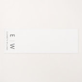 Klassisches Elegant Moderner Minimalistischer Mono Yogamatte (Vorderseite (Horizontal))