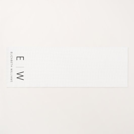 Klassisches Elegant Moderner Minimalistischer Mono Yogamatte (Vorderseite (Horizontal))