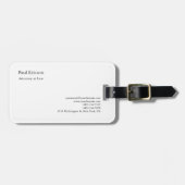 Klassisches Elegant Schlicht Beruflich Gepäckanhänger (Vorderseite horizontal)