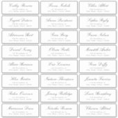 Klassisches Elegant-Script-Gästetikett Aufkleber (Vorderseite)