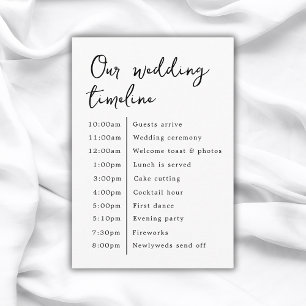 Klassisches Elegant - unsere Hochzeitstunde Begleitkarte