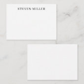 Klassisches Elegantes Berufliches, einfaches forma Mitteilungskarte (Vorne/Hinten)