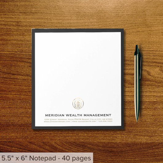 Klassisches Elegantes Business Notizblock