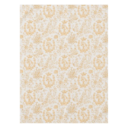 Klassisches Elegantes Chic Gold Beige Reitausflug Tischdecke (Vorderseite)