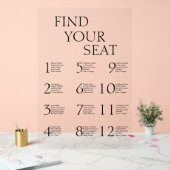 Klassisches Elegantes Einfaches Modernes Acrylschild (Hochzeit)