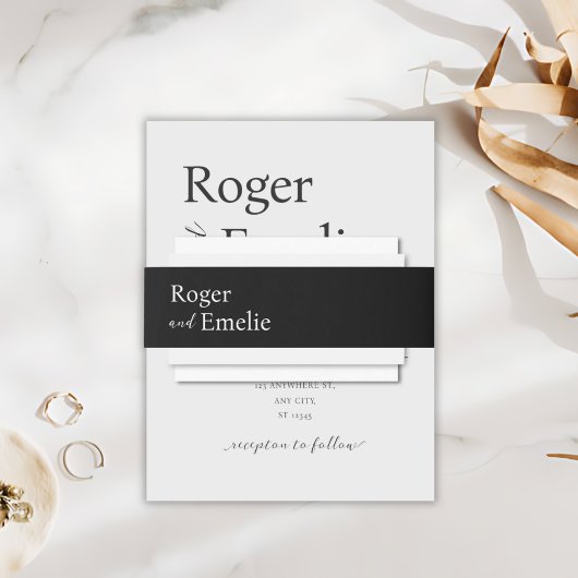 Klassisches Elegantes einfaches Skript Einladungsbanderole