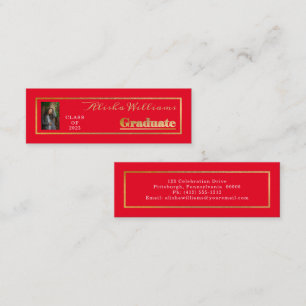 Klassisches elegantes Foto für den Goldtext Mini Visitenkarte