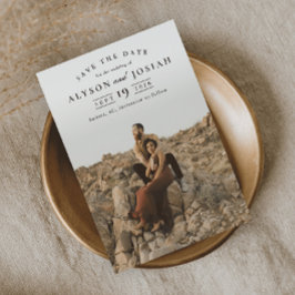 Klassisches elegantes Foto Hochzeit speichert das  Magneteinladung