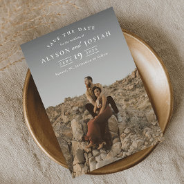 Klassisches elegantes Foto Hochzeit speichert das  Magneteinladung