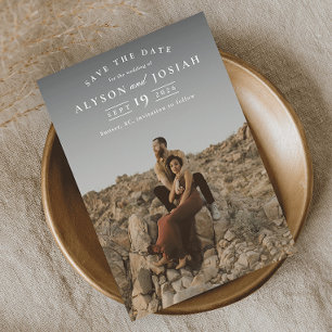 Klassisches elegantes Foto Hochzeit speichert das  Magneteinladung