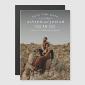 Klassisches elegantes Foto Hochzeit speichert das  Magneteinladung (Vorne/Hinten)