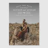 Klassisches elegantes Foto Hochzeit speichert das  Magneteinladung (Vorderseite)