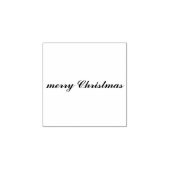 Klassisches Elegantes Frohe Weihnachten Script Gummistempel (Prägung)