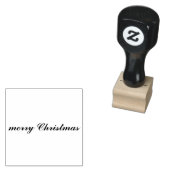 Klassisches Elegantes Frohe Weihnachten Script Gummistempel (Stempel)