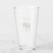 Klassisches Elegantes Gold Elefant Mit Monogramm Glas (Rückseite)