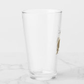 Klassisches Elegantes Gold Elefant Mit Monogramm Glas (Rechts)
