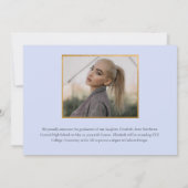 Klassisches elegantes Gold Script Graduate 3 Foto Ankündigung (Rückseite)