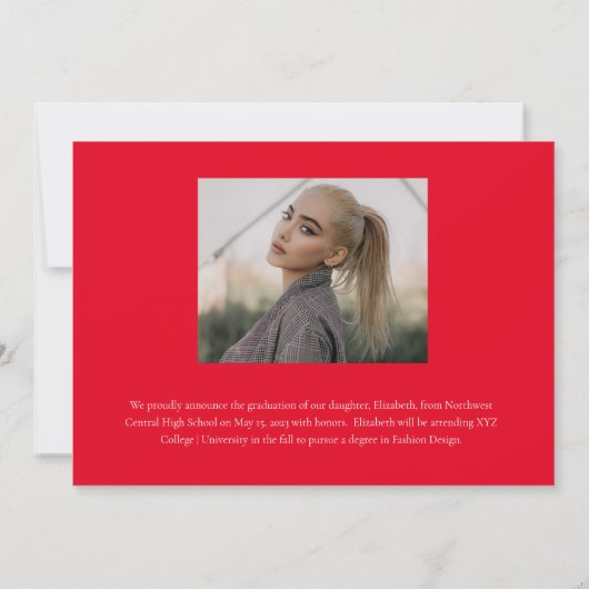 Klassisches elegantes Gold Script Graduate 3 Foto Ankündigung (Rückseite)