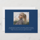 Klassisches elegantes Gold Script Graduate 3 Foto Ankündigung (Rückseite)