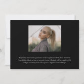 Klassisches elegantes Gold Script Graduate 3 Foto Ankündigung (Rückseite)