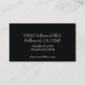 Klassisches Elegantes Gold und Schwarz Visitenkarte (Rückseite)