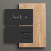 Klassisches Elegantes Graues und Schwarzes handges Visitenkarte