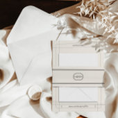 Klassisches elegantes, hellgraues Hochzeitsmonogra Einladungsbanderole