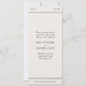 Klassisches elegantes Hochzeitsprogramm für Groß u (Vorderseite)