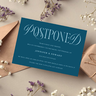 Klassisches Elegantes Hochzeitsupdate Aquamarin Einladung